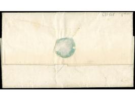 1858, 3 baj on brown, slightly touched at left with double separation lines, tied to pre-printed letterhead of the Ministry o