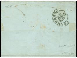 1855, 25 c. on brownish, full margins with separation lines on two sides tied to envelope with mute cancellation from MODENA 
