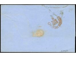 1859, 2 gr. lilac-rose, Type III, full to wide margins tied to folded letter with clear “ANNULLATO”, alongside “ROSSANO 4/NOV