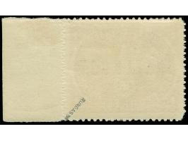 1944, Rhodos schwarzbräunlichrot, rechtes Randstück, farbfrisch, postfrisch, Falzspur im Rand, bis auf einen kleinen Trennung