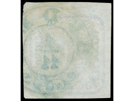 1862, 30 par. blue with part double printing, full to wide margins, clear cancelled “BUDEU 1/11,” Cert. Dr. Gmach BPP (2012).