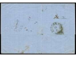 1862, 30 par. blue octagonal cut and tied by clear blue “TURNU MAGURELE 12/9” cds. to folded envelope, slightly separated at 