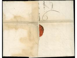 1768, "Caschau", handschriftlicher Aufgabevermerk auf komplettem Faltbrief nach Verviers, Belgien, Porto von "6" Kreuzern in 