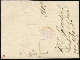 1807, HAMBOURG 4, B.G.D., großer roter L2 klar auf Kabinettbrief nach Bordeaux, tadellos. (Hb. 1349-20)
