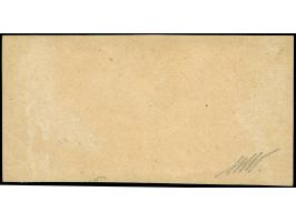 1915, 10 Pia. on 100 Pia. blue, variety “inverted overprint", clear cancelled on piece, an extremely scarce variety on piece,