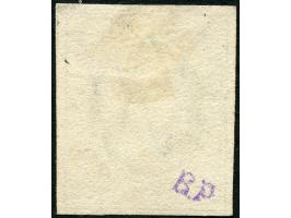 1852, 10 c. grey-black, clear to good margins, neatly cancelled by circle of 9 bars Remich, fine and scarce, sign. B.P.

