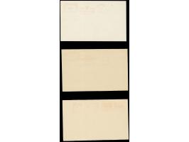 1937/39, Neopost meter mark proof strikes, 7 different of Kaunas, Klaipeda and Siauliai on cover size paper sheets, two with 