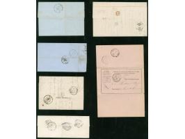 1855/83, 5 envelopes bearing Ceres and Napoleon issues and two ‘renseignements fournis au bureau’, mainly fine.
