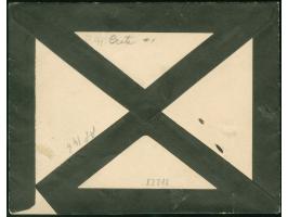 1900, 1 piastra on 25 c. blue tied to mourning cover with "LA CANEA Uf. Postale Italiano 16.8.00" cds. and "17.8.00" alongsid