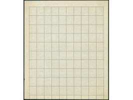 1946, Ziffern 84 Pfg., 100 Werte im Bogen mit HAN “4032.46”, dabei ca. 90 Werte mit senkrechter Borkengummierung, mit starker
