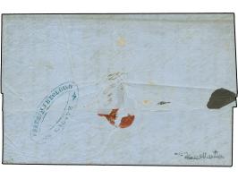 1857, Galatz / Agenzia del Lloyd: Entire letter from Galatz to Constantinople struck withclear strike of oval "AGENZIA DEL LL