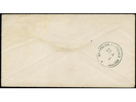 1880, "KAISERLICH DEUTSCHES POSTAMT NO 1 22/4" (1880), rückseitig als Ankunftsstempel auf aus den USA kommendem Brief mit 5 C