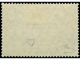 1920, Aufdruckausgabe Germania 3 M. schwarzviolettgrau, Doppelaufdruck, ungebraucht, tadellos, rückseitiges Eigentumszeichen,