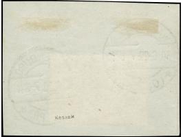 1920, Aufdruckausgabe im Hochoval 3 M. schwarzviolettgrau mit kopfstehendem Aufdruck, sauber gestempelt auf Briefstück, ein f