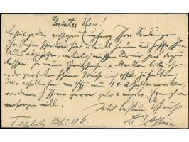 1896, Ganzsachenkarte 2 Kr braun mit Zusatzfrankatur 3 Kr grünlichblau (Riß oben links), von TEPLITZ 13/1/96 über NEW YORK 23