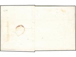 "PIAZZOLA 30 GIU", L2 in blauschwarz auf 1858, 10 Soldi, Type II, auf Briefhülle nach Valstagna. Name in der Adresse abgeände