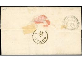 "S.ANGELO 5/11", Dreikreisstempel, auf Sardinien 20 Centesimi, voll- bis breitrandig, auf kleinem Faltbrief nach Gonzaga. Seh