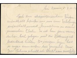 1916, FELDPOST MIL. MISS. A.O.K.4 - 9/11/1916, klarer Stempel auf Feldpostkarte mit S.B. Briefstempel und M.G.K. 602 in viole