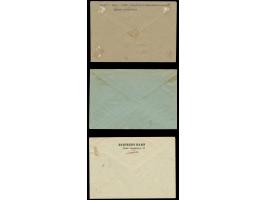 1945, drei Zensurbriefe: Gebühr bezahlt Brief von Magdeburg mit Zensurstempel “MILITARY GOVERNMENT CENSORED GEPRÜFT P.T.T. 3”