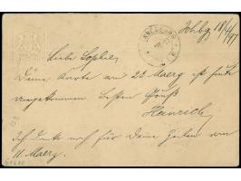 1897, Ganzsache 10 Pfg Antwortteil sauber gestempelt JOHANNESBURG 18/APR/97 Z.A.R. nach Lichtenfels mit Ankunftsstempel 8.5.,