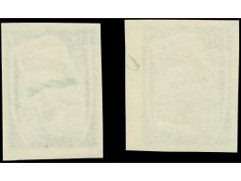 1 R. Schwarz und schwarz/orange/smaragdgrün, postfrisch, die schwarze Marke kleine Verfärbung gummiseitig, nur im Außenrand.