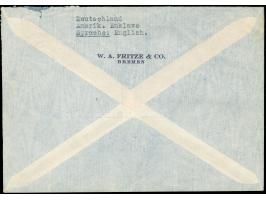 1948, JEIA-Zulassungsmarke mit Stempel "HAMBURG 22.7.48" auf Geschäftsbrief mit 3 Stück Netz auf Arbeiter 50 Pfg. mit Stempel