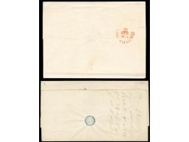 1858/59, two folded envelopes showing 2 gr. rate, one with single 2 gr. (plate III), from "AQUILA" 1858 to Castel di Sangro, 