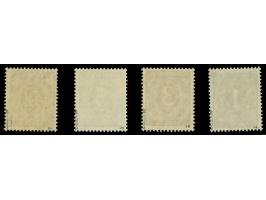1948, unverausgabte Ziffern mit Bandaufdruck: 1,3, 5 und 42 Pfg., postfrisch, signiert SB und Schlegel A. BPP