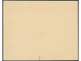 1857, Kornscher Stahl-Urmatrizstempel, roter Einzelabzug ohne Wertangabe im Kleinbogenformat (139x110mm) auf ungummiertem Kar