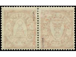 1925, Wappen 15 Pfg. orangerot im Kehrdruckpaar, sauber ungebraucht, einwandfrei und frisch. (Mi. 500,-)