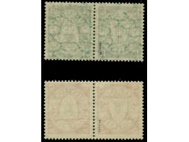 1924/38, Staatswappen 5 Pfg. orange und 10 Pfg. grün, je im waagerechten Kehrdruckpaar, sauber ungebraucht. Signiert Seifert 