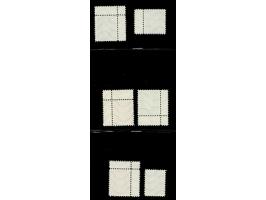 DEUTSCHE FÄLSCHUNGEN FÜR GROẞBRITANNIEN: 1944, König George VI. ½ p.- 3 p., fünf Werte mit Zwischenstegansatz, ohne Gummi, bi