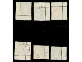 DEUTSCHE FÄLSCHUNGEN FÜR GROẞBRITANNIEN: 1944, Liquidation of Empire “BAHAMA-Is” ½ p.- 3 p. mit Zwischenstegansatz, sauber mi