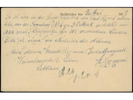 1919, 10 kop. tied by cds. “LEEPAJA 4.5.19” to postcard to Hamburg with Königsberg censor mark