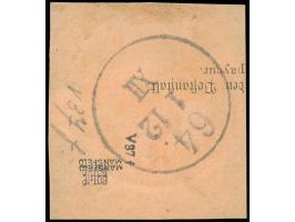 1890/1891, 2 M. rotlichkarmin, sauber gestempelt auf Briefstück, einwandfrei, doppelt sign. Mansfeld und Bothe