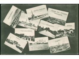 “TSINGTAU - TSINANFU / BAHNPOST / ZUG 1 / 19.4.09” auf Kaiseryacht 2 C. auf Ansichtskarte von Kaumi nach Tsingtau