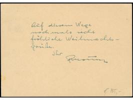 1953, Luftpost-Sonderkarte 15 Pfg. mit Stempel “ASCHAFFENBURG 2 DPST 21.12.54” und Weihnachts-Grußtext in die DDR, in guter E