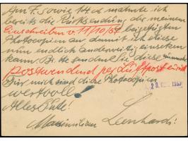 1953, Luftpost-Sonderkarte 15 Pfg. mit portogerechter Zufrankatur Stadtbilder 50 Pfg. als R-Luftpostkarte von “BERLIN-WILMERS
