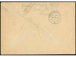 1949, Rotaufdruck 10 Pfg., 15 Pfg. und 25 Pfg. in Mischfrankatur mit Stephan 1 M. je mit Stempel “BERLIN NW21 12.5.49” als po