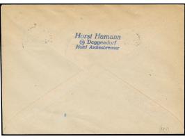 1949, Goethe 10-30 Pfg. kpl. je mit Stempel “BERLIN-NEUKÖLLN 1 18.10.49” als portogerechte Frankatur auf IAS-Luftpostbrief in