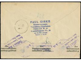 1949, Stephan 1 M. und Bauten 40 Pfg. je mit Stempel “BERLIN W15 17.5.51” als tarifgerechte Frankatur auf R-Luftpostbrief bis