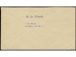 1949, Goethe 30 Pfg. und Stephan 50 Pfg. je mit Stempel “BERLIN W30 4.5.50” als portogerechte Frankatur auf Luftpost-Brief bi