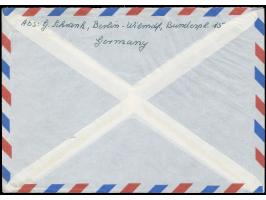 1949, Bauten 50 Pfg. im waagerechten Dreierstreifen mit Stempel “BERLIN-WILMERSDORF 2 25.09.53” als portogerechte Mehrfachfra