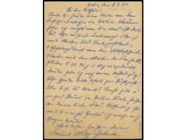1952, Sonderkarte “Avus” 10 Pfg. mit portogerechter Zufrankatur Glocke II 40 Pfg. je mit Stempel “BERLIN SW11 8.9.51” als Luf