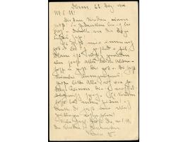3. Postabgang: 1914, 23.12., Ganzsachenkarte 7½ H. von "DARESSALAM c 23.12." (Datierung 22.12.) mit violettem Zensur-Stempel 
