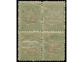 1916, Tax for War Orphans overprinted 10 para olive-green, block of four, unused, two stamps mint never hinged, very fine and