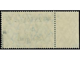 1916, Germania 2,50 F. auf 2 M. schwärzlichblau, „B“ von „Belgien“ mehr oder weniger unter „2“ stehend, 25:17 Zähnungslöcher,