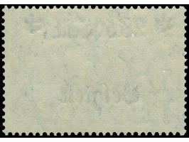 1916, Germania 2,50 F. auf 2 M. schwärzlichblau, „B“ von „Belgien“ mehr oder weniger unter „2“ stehend, 25:17 Zähnungslöcher,