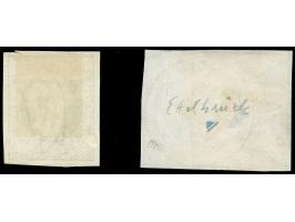 1852, 10 c. greenish black, large even margins, neatly cancelled by target of Echternach; with belonging piece. Opinion Böttg