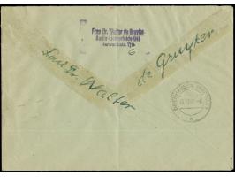 1949, Goethe 30 Pfg. und Rotaufdruck 15 Pfg. je mit Stempel “BERLIN-LICHTERFELDE 2 13.10.49” als portogerechte Zufrankatur au
